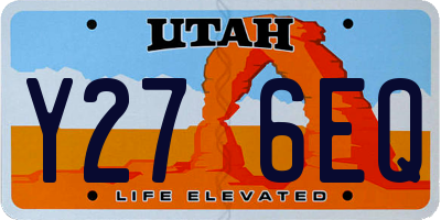 UT license plate Y276EQ