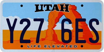 UT license plate Y276ES