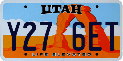 UT license plate Y276ET