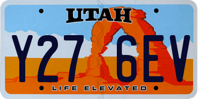 UT license plate Y276EV