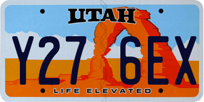 UT license plate Y276EX