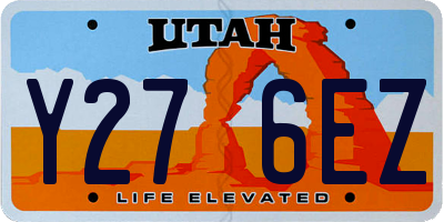 UT license plate Y276EZ
