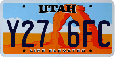 UT license plate Y276FC