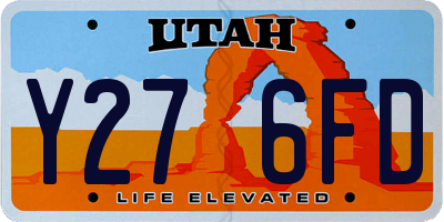 UT license plate Y276FD