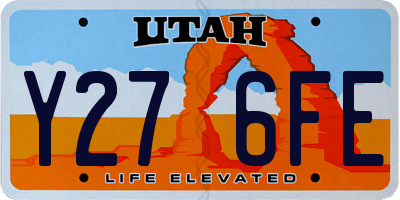 UT license plate Y276FE
