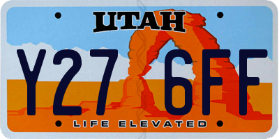 UT license plate Y276FF