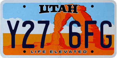 UT license plate Y276FG