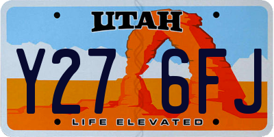 UT license plate Y276FJ