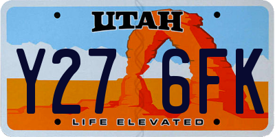 UT license plate Y276FK