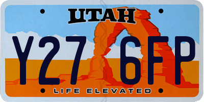 UT license plate Y276FP