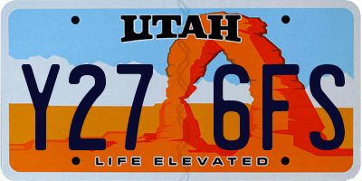 UT license plate Y276FS