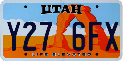 UT license plate Y276FX