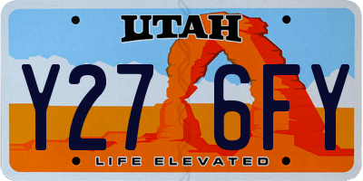 UT license plate Y276FY
