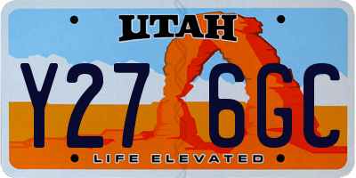 UT license plate Y276GC