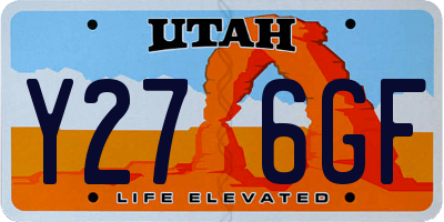 UT license plate Y276GF