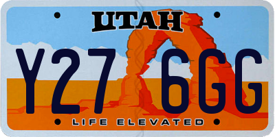 UT license plate Y276GG