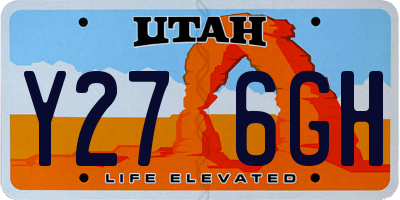 UT license plate Y276GH