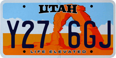 UT license plate Y276GJ