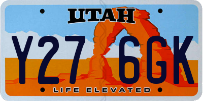 UT license plate Y276GK