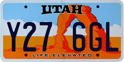 UT license plate Y276GL