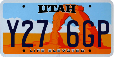 UT license plate Y276GP