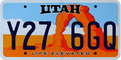 UT license plate Y276GQ