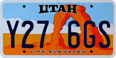UT license plate Y276GS