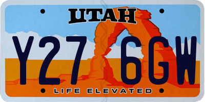 UT license plate Y276GW