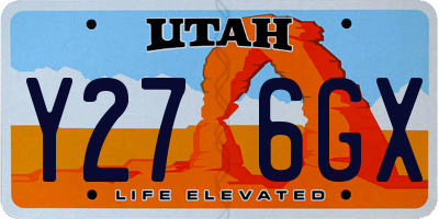 UT license plate Y276GX