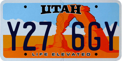 UT license plate Y276GY