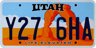 UT license plate Y276HA