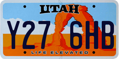 UT license plate Y276HB