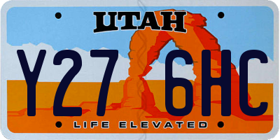 UT license plate Y276HC