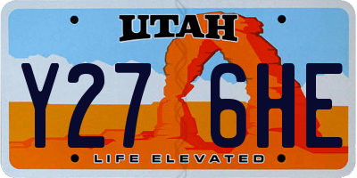 UT license plate Y276HE