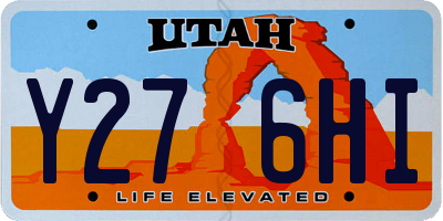 UT license plate Y276HI