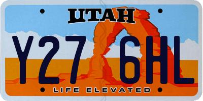 UT license plate Y276HL