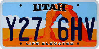 UT license plate Y276HV