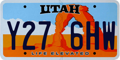 UT license plate Y276HW