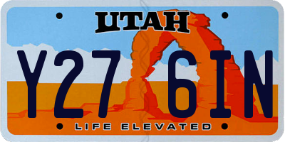 UT license plate Y276IN