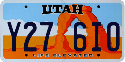 UT license plate Y276IO