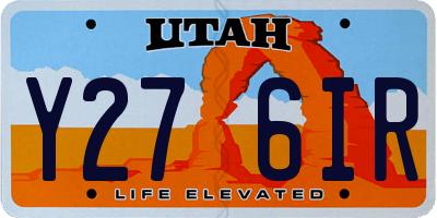 UT license plate Y276IR