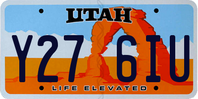 UT license plate Y276IU