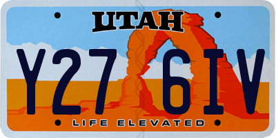 UT license plate Y276IV