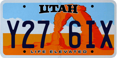 UT license plate Y276IX