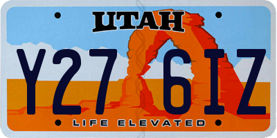 UT license plate Y276IZ