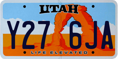 UT license plate Y276JA