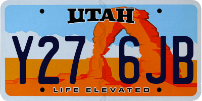 UT license plate Y276JB