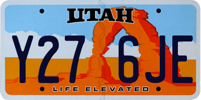 UT license plate Y276JE