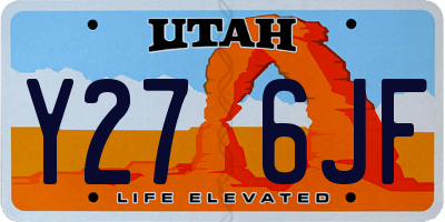 UT license plate Y276JF