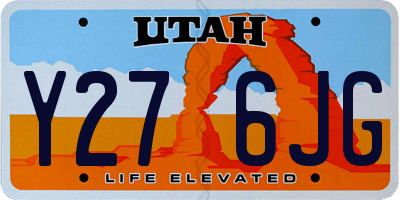 UT license plate Y276JG